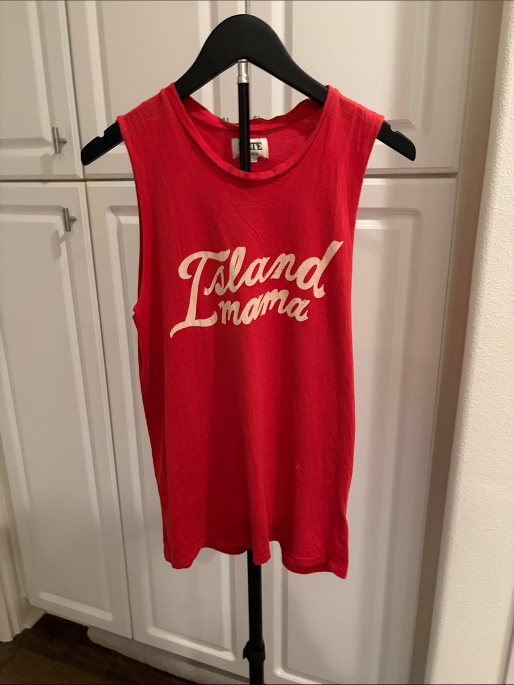 MATE the Label Red "Island Mama" Graphic Tank Top